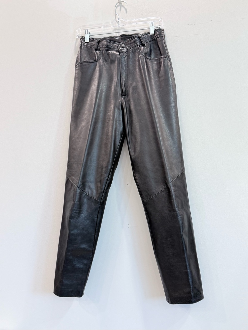 Vintage- Danier Black Leather Straight-Leg Women’s Pants